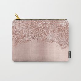 Rose Gold Blush Pink Girly Glitter Dust  Carry-All Pouch