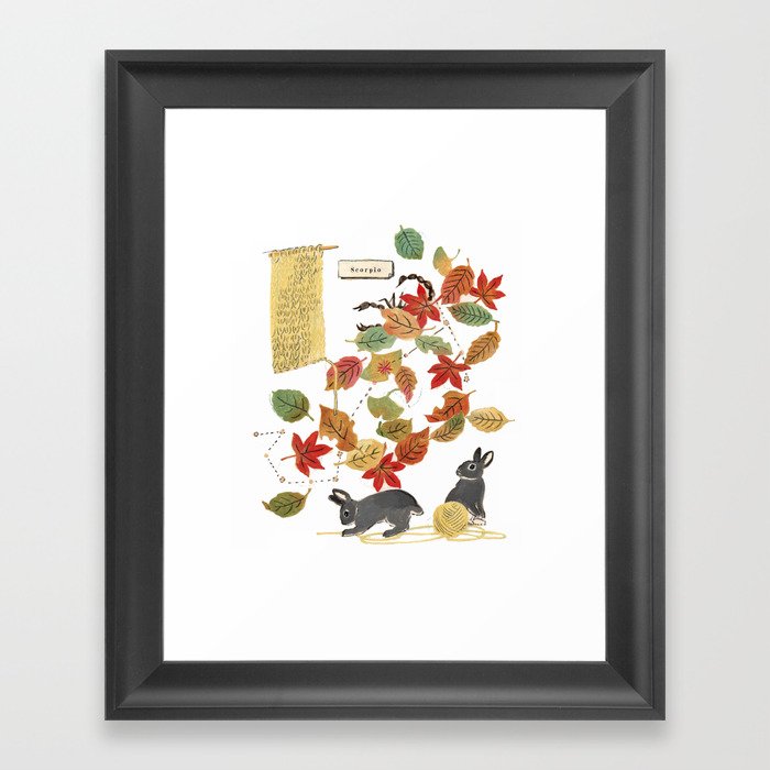 Scorpios and rabbits Framed Art Print