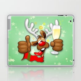 Reindeer Drunk Funny Christmas Character Laptop & iPad Skin