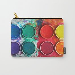 Paintbox Color Palette Carry-All Pouch | Paint, Painting, Red, Art, Pattern, Rainbow, Colorful, Swash, Graphic Design, Green 