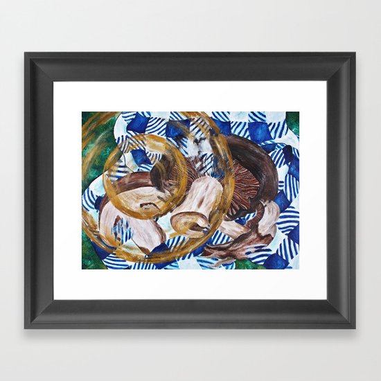 Mushroomy-shroomens. Framed Art Print