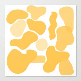 Yellow abstract shapes print Canvas Print