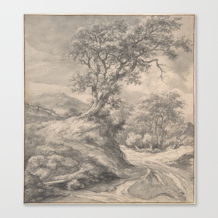 Dune Landscape with Oak Tree Canvas Print