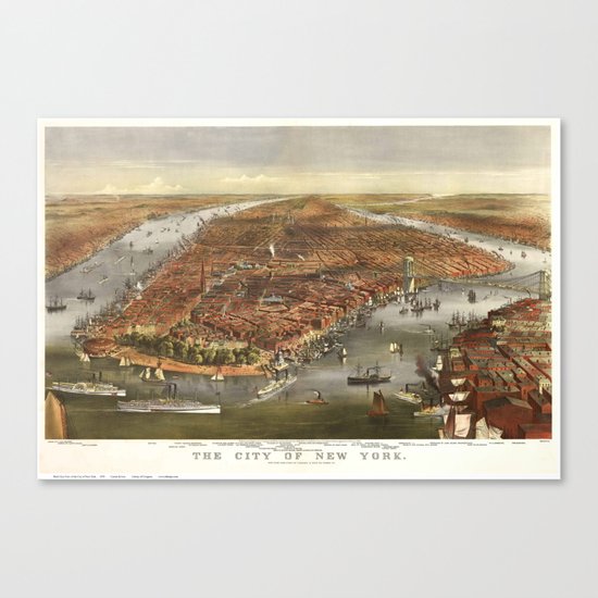 New York 1870 Canvas Print