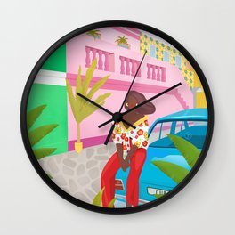 Tropical Girl Wall Clock