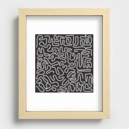 Squiggles - Black and White Recessed Framed Print