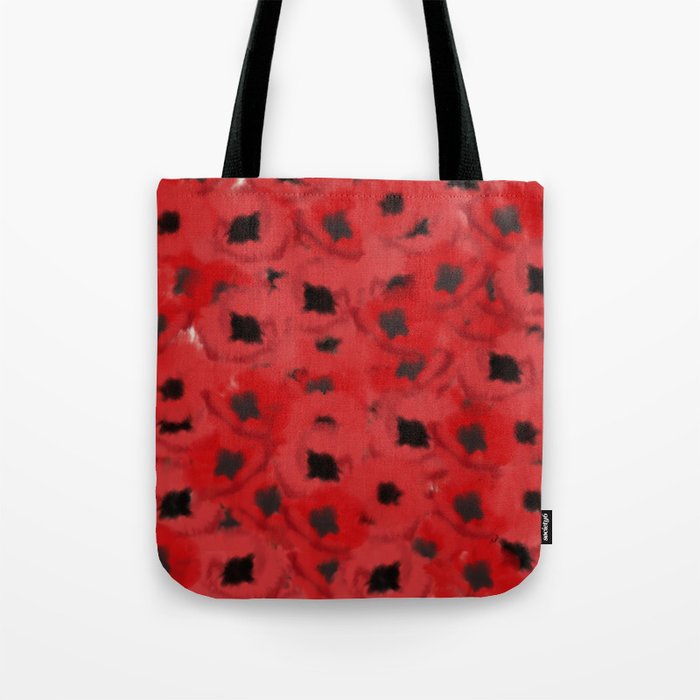 Field of Poppies In Summer Tote Bag | Painting, Digital, Field-of-poppies, Poppies, Red-poppies, Poppy-art, Poppy, Field-of-red-poppies, Bunch-of-poppies, Cluster-of-poppies