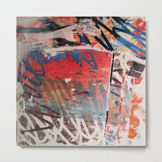 ORANGE SCRIBBLE Metal Print