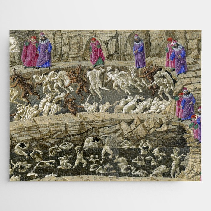 Sandro Botticelli - Inferno, Canto XVIII Jigsaw Puzzle
