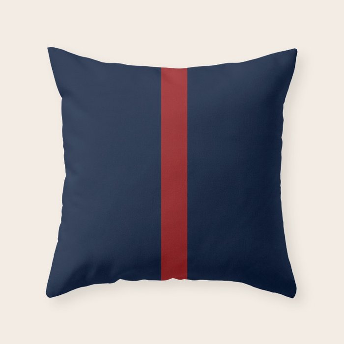 Navy Red Throw Pillow