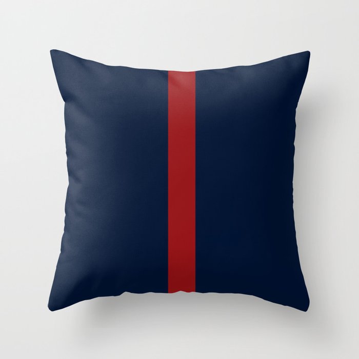 Navy Red Throw Pillow