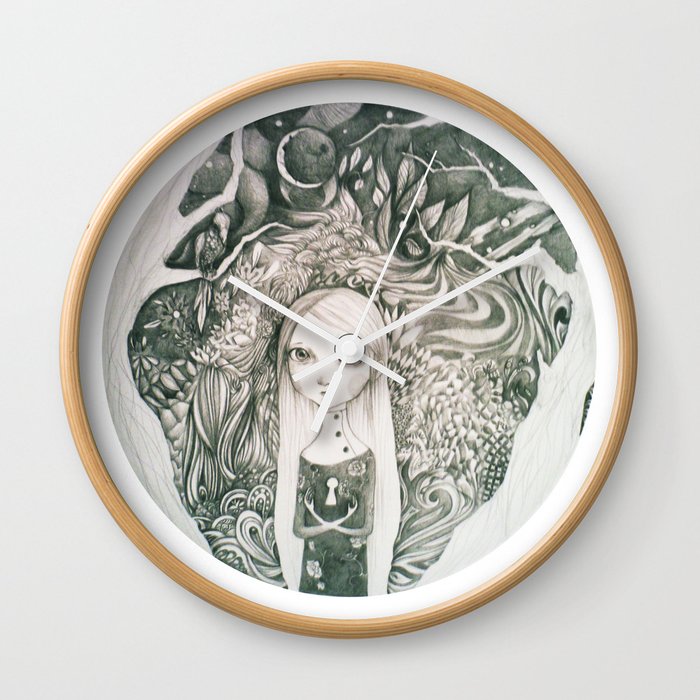keyhole in the jungle Wall Clock