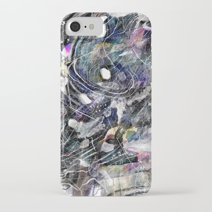 Abstract Map Black iPhone Case