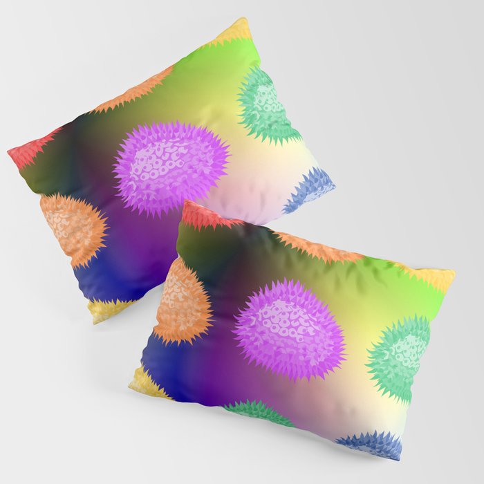 Colorful Jack Fruit on an Abstract Background Pillow Sham