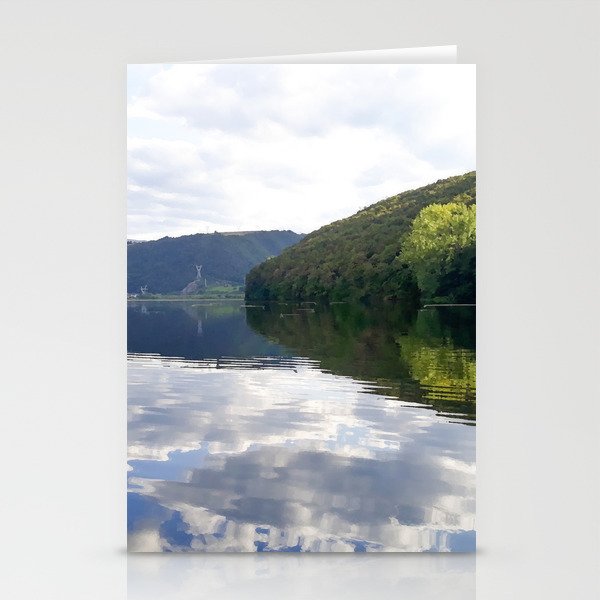 Mountain lake landscape Stationery Cards