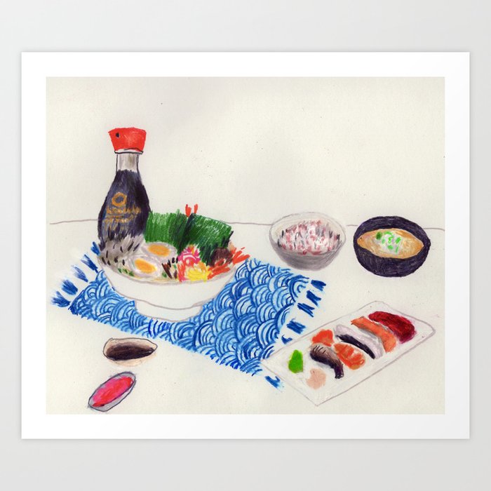 Friday Night Sushi Art Print
