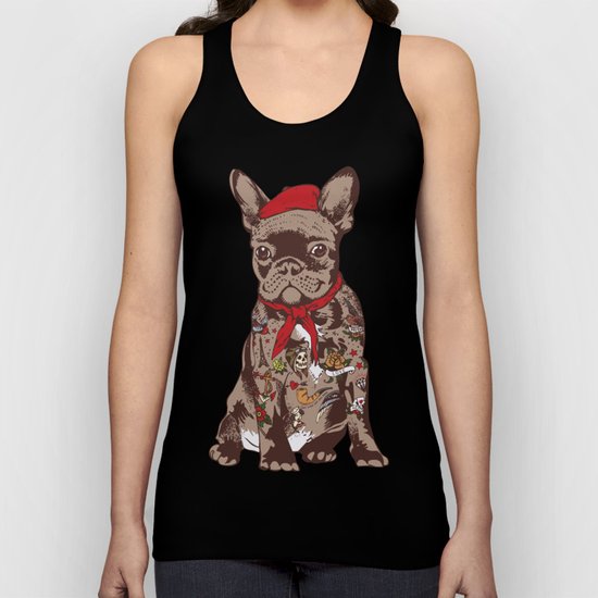 French Bulldog Tattoo Unisex Tank Top