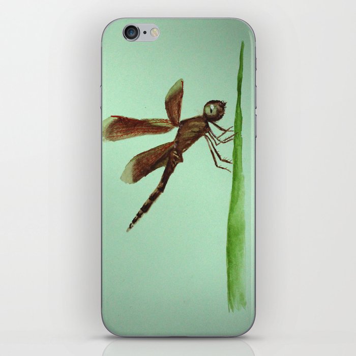 Mosquito on blade of grass iPhone Skin