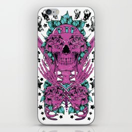 Skull with Roses iPhone Skin