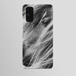 Portrait of a Shetland Pony, Monochrome Android Case
