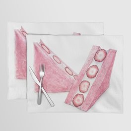 pink strawberry cake Placemat