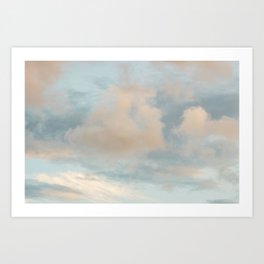 Blue Sky with Gray Clouds Art Print