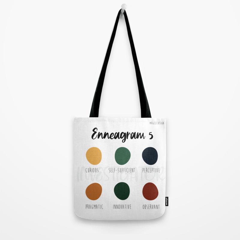 Cool Black Tote bag with Distressed Design for Enneagram Type 5 Folks The Investigator