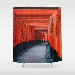  Japanese  Orange Fushimi inari Trail, Kyōto-shi Shower Curtain