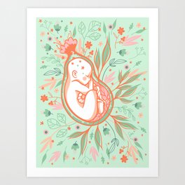 Baby in Utero Art Print