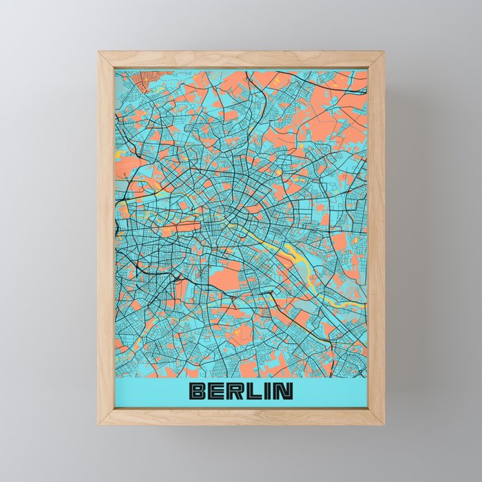 Berlin city Framed Mini Art Print