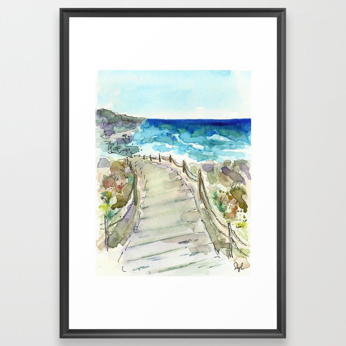 Formentera walk Framed Art Print
