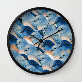 Bluebird Pattern Wall Clock