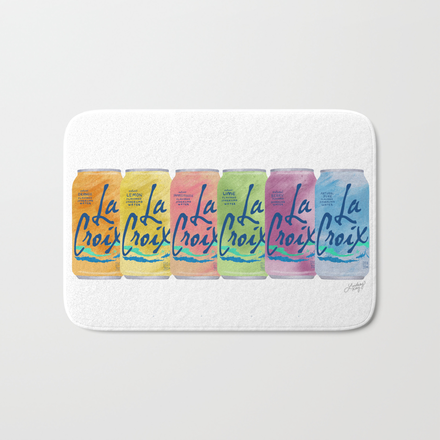 La Croix Illustration Bath Mat By Lindseykaynichols Society6