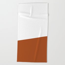 Stripe Block (burnt orange/white) Beach Towel