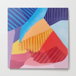 Graphic Colorful Painted Pattern Metal Print