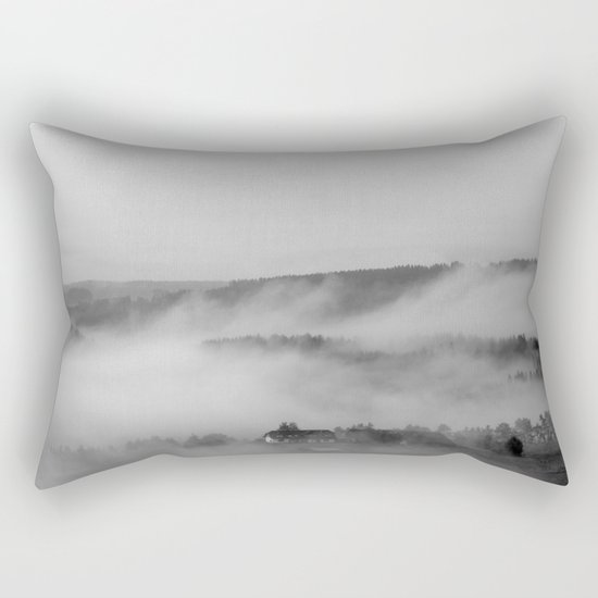 Landscape with fog Rectangular Pillow