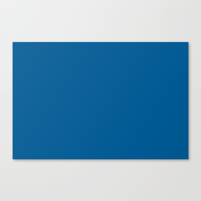 Dark Blue Solid Color Pairs Pantone Imperial Blue 19-4245 TCX Shades of Blue Hues Canvas Print