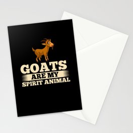 Baby Goat Cute Farmer Mountain Goats Stationery Card