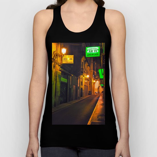 Nocturnal Alley - Valencia - Spain Unisex Tank Top