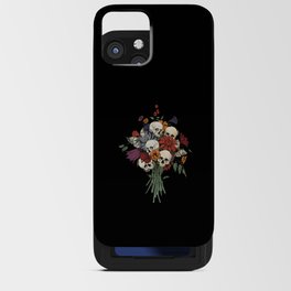 Skulls in bunch of flowers art of death iPhone Card Case