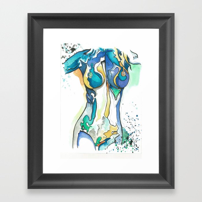 Blue Goddess Framed Art Print