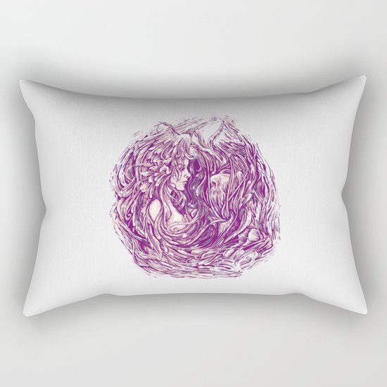 Beauty and the beard Rectangular Pillow