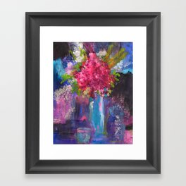 Abstract Flower in Vase Framed Art Print