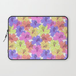 Seamless colorful pattern Hawaiian flowers Laptop Sleeve