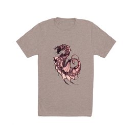 "Tsunami" by Amber Marine ~ Sea Dragon (Coral Version) ~ Graphite Illustration, (Copyright 2005) T Shirt | Nature, Drawing, Seadragon, Pinkdragon, Animal, Sea, Graphite, Dragons, Realism, Fantasy 