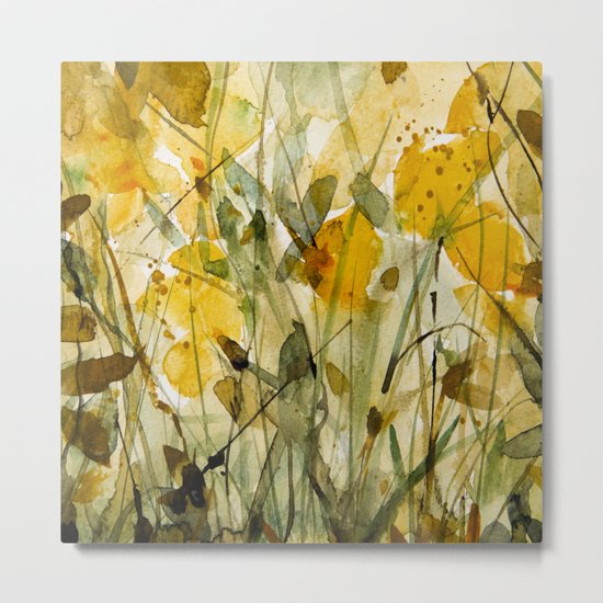 yellow field Metal Print