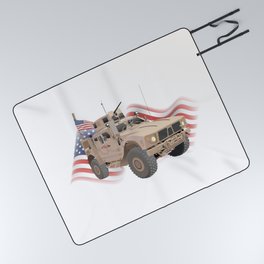 M-ATV MRAP Army Military Truck Picnic Blanket