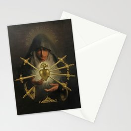 Our Lady of Sorrows Mater Dolorosa Mary Painting Stationery Card
