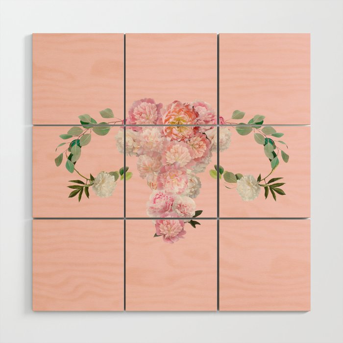 Floral Womb Wood Wall Art