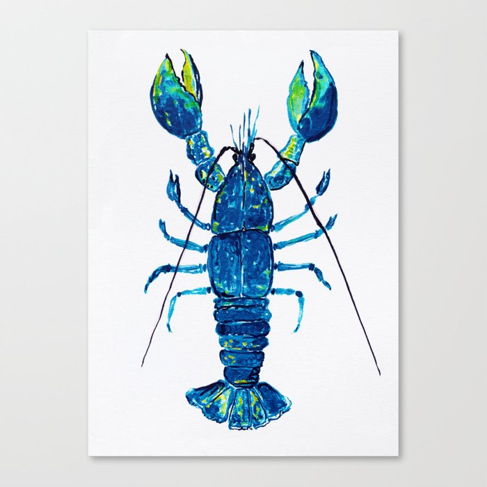 Navy lobster Canvas Print